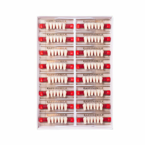Dental Acrylic Resin Denture False Teeth Upper Lower Full Set A1/A2/A3 Shade USA