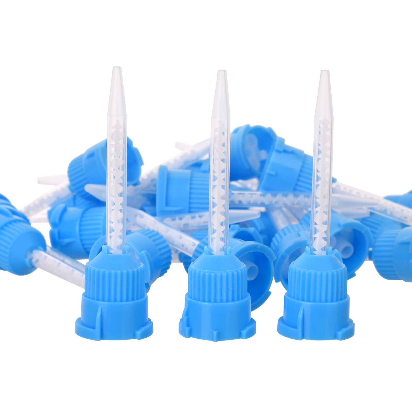 Dental Mixing Tips Impression Temporary Material Blue/White 1:1 Short 50/Pack