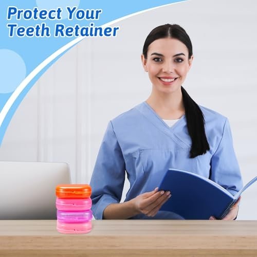 300 Pack Orthodontic Mouth Guard Cases with Vent Holes – Multicolor Dental Stora