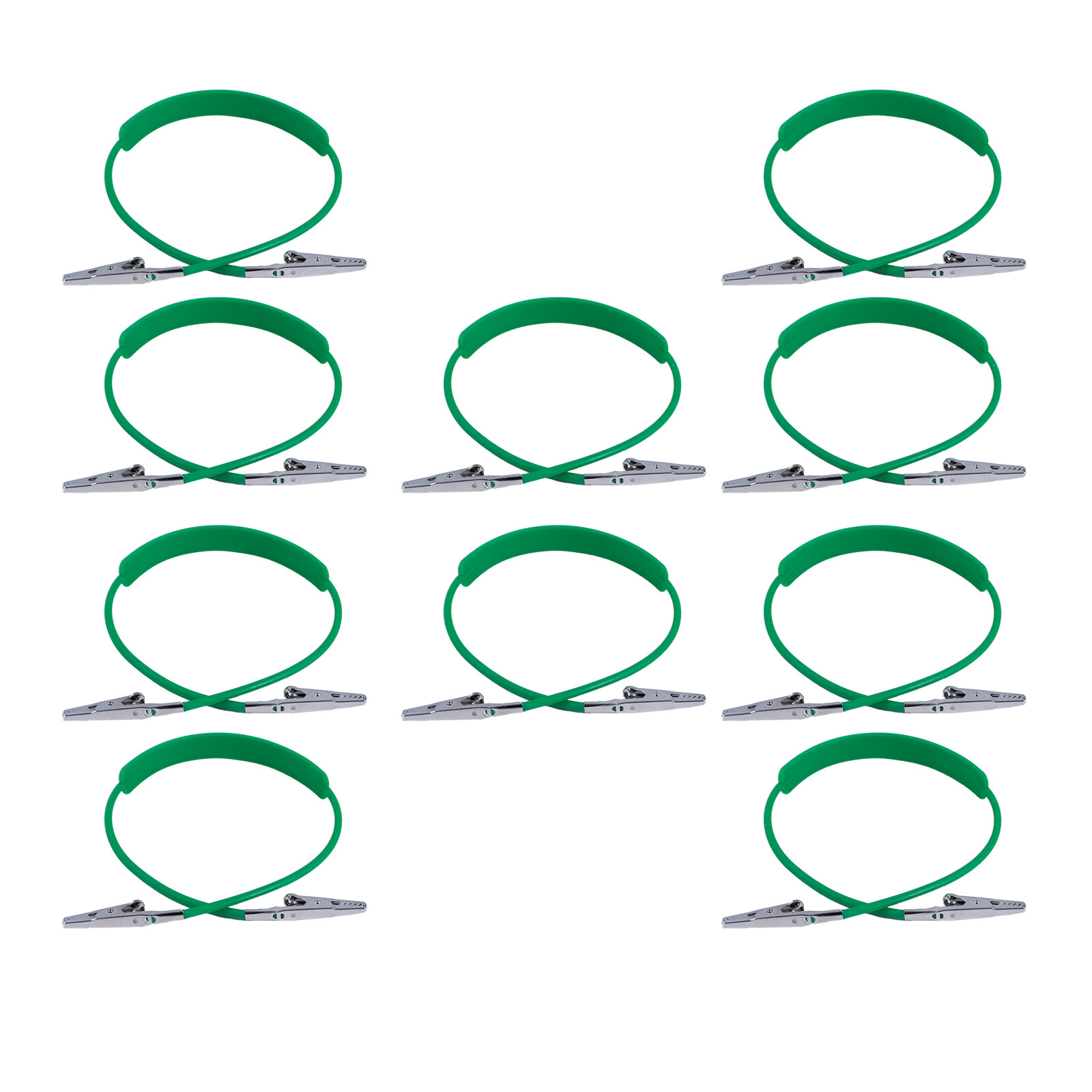 10PCS Dental Bib Clips Flexible Silicone Chain Baby Patient Napkin Holder Clip