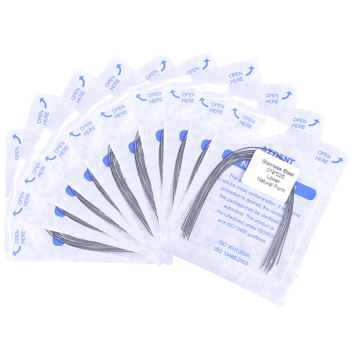 10pcs/pack AZDENT Dental Orthodontic Stainless steel Arch Wire (rectangular)