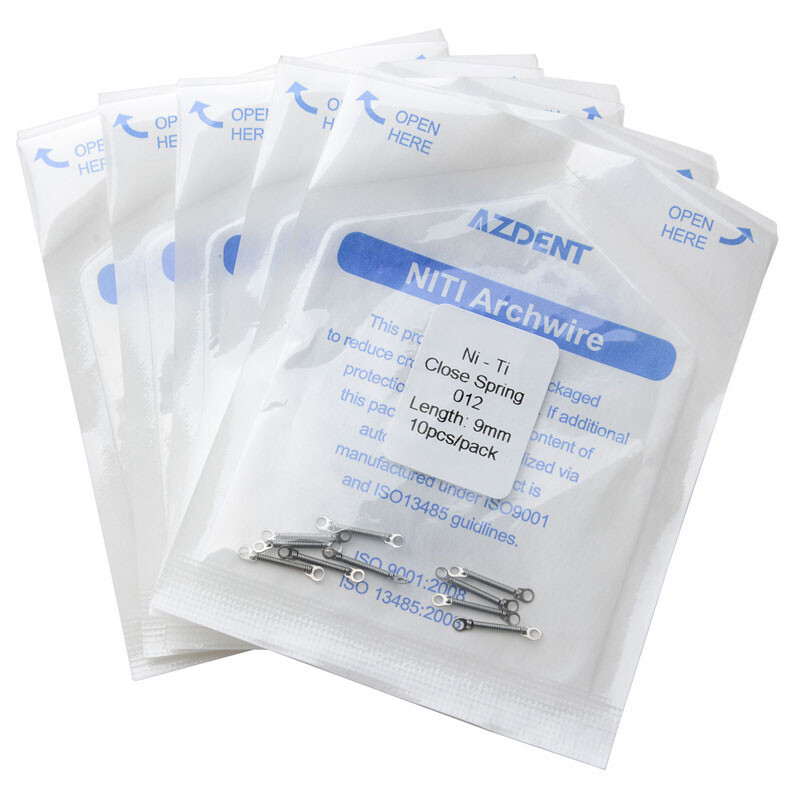 Dental Orthodontic NI-TI Closed Coil Spring Length Open 0.010/0.012*6mm/12mm/9mm