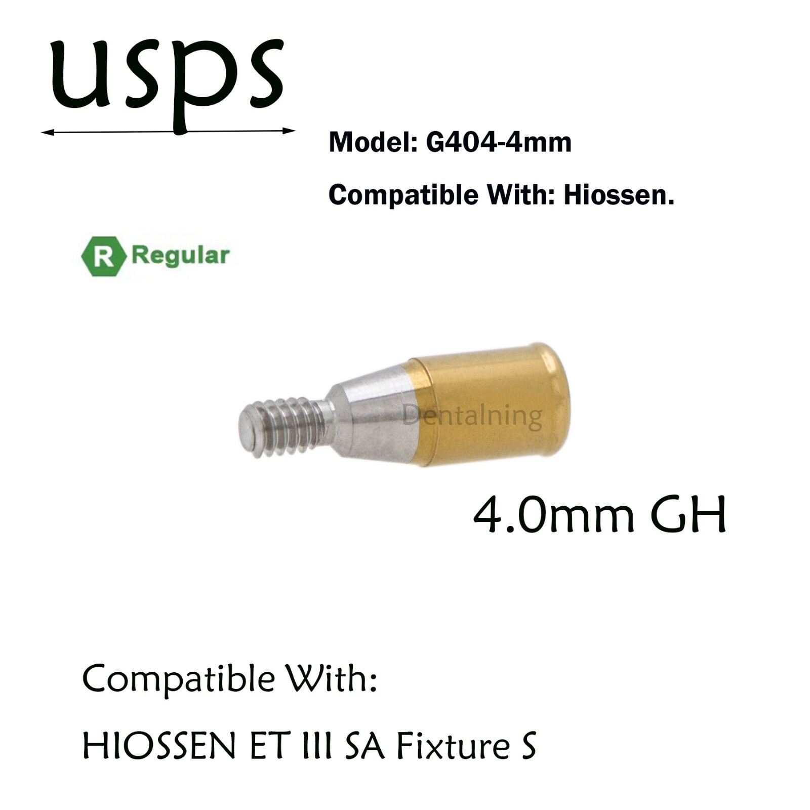 US Hiossen overdenture locator abutment Regular 3.7mm Fits 3/4/5.0mm
