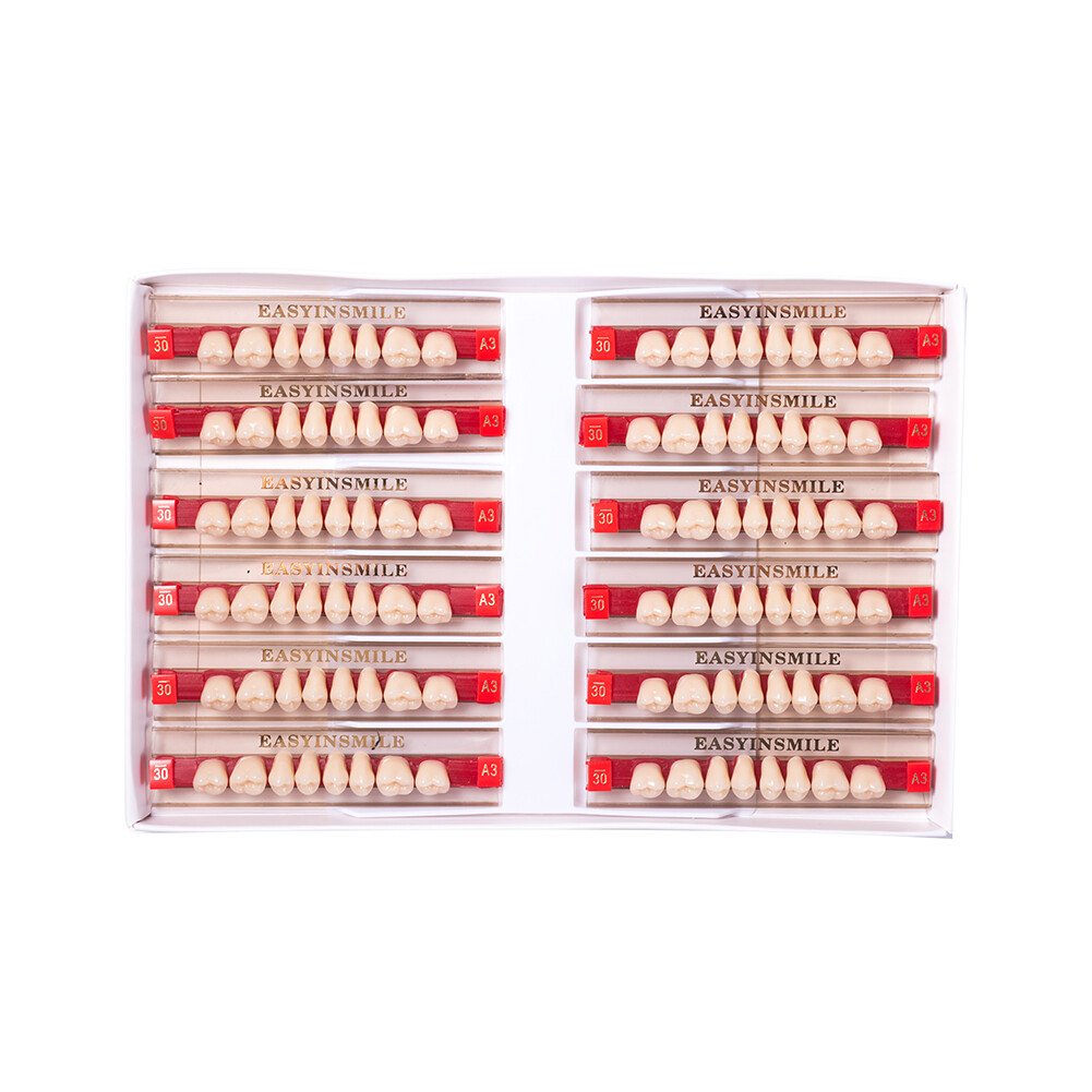 Dental Teeth Set Dental Acrylic Resin Denture A1/2/3 Tooth Posterior Upper/Lower