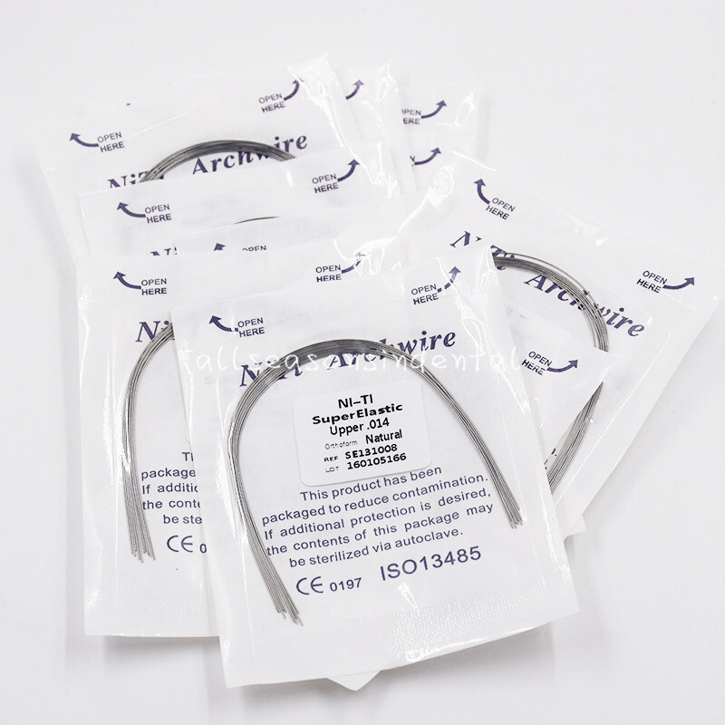 10 Pcs/Pack Dental Orthodontic Arch Wire Super Elastic Niti Round Natural From