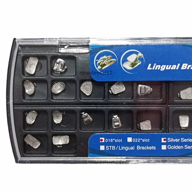 Dental Orthodontic Lingual Bracket Braces 24pcs+Buccal Tube Non-Conve 28pcs/set