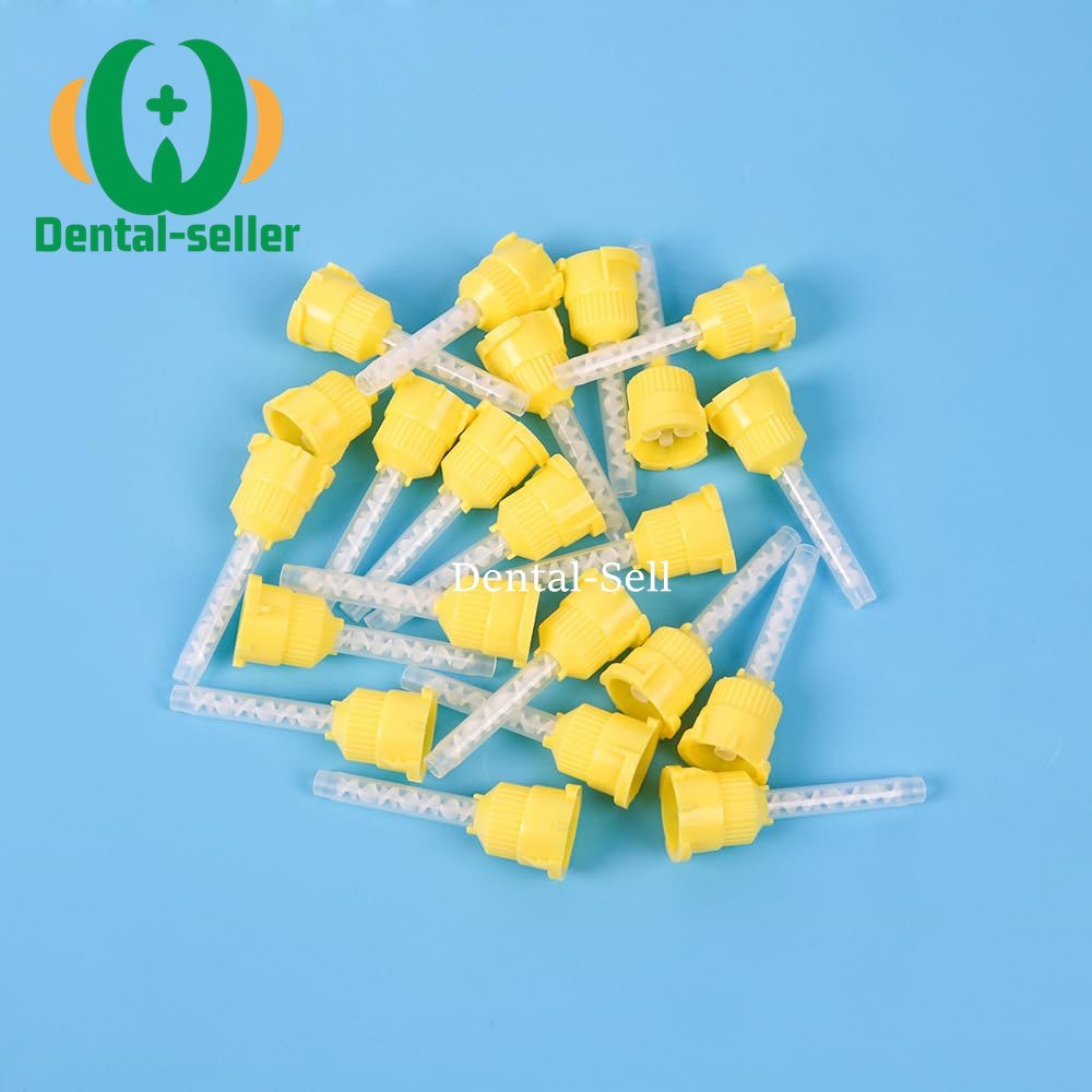 Dental Impression Mixing Tips Yellow 1:1 Intraoral Tip For Impression Material