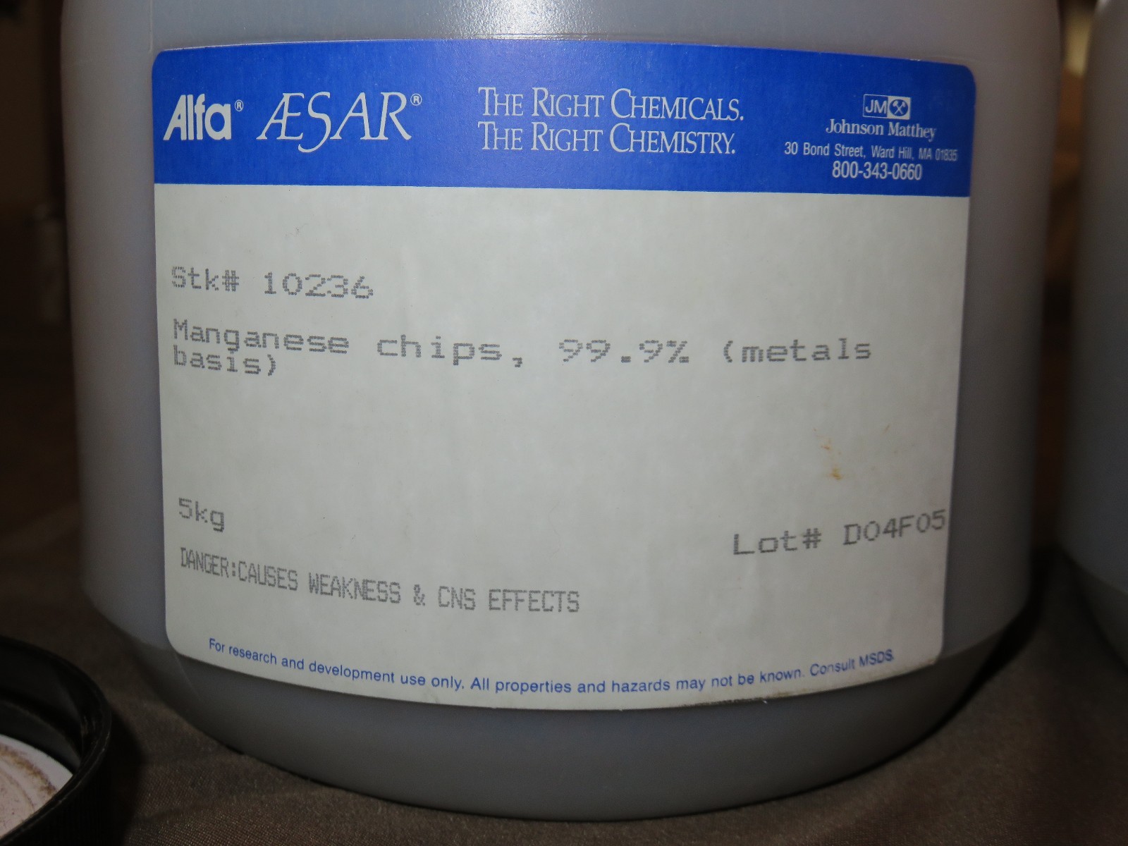 Manganese Metal Element Sample 50g Electrolytic Chips 99.9% Pure Periodic Table