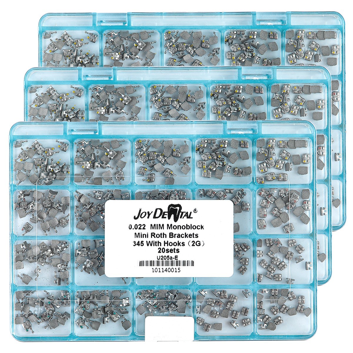 20Set AZDENT Dental Ortho MIM Monoblock Brackets Brace Mini Roth/MBT .022/.018