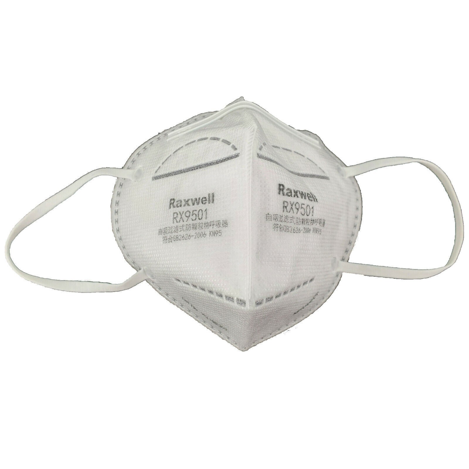 KN95 Face Mask Respirator Raxwell RX9501 Approved & Whitelisted BFE 99% 50 MASKS