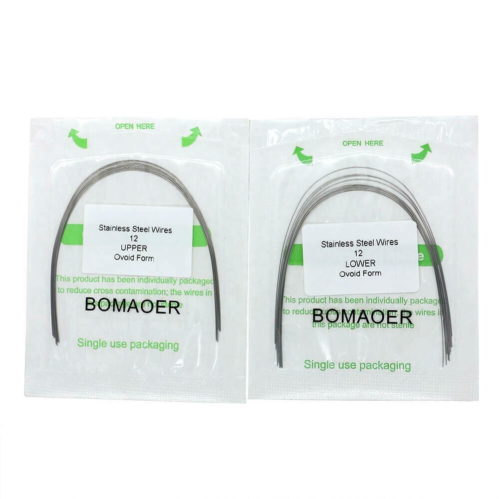 5 Packs Dental Orthodontic Staineless Steel Round Arch Wire Ovoid Form 012 Upper