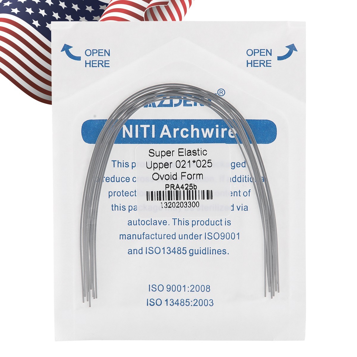 Dental Ortho Braces Super Elastic Niti Ovoid Form Rectangular Arch Wires Rectang