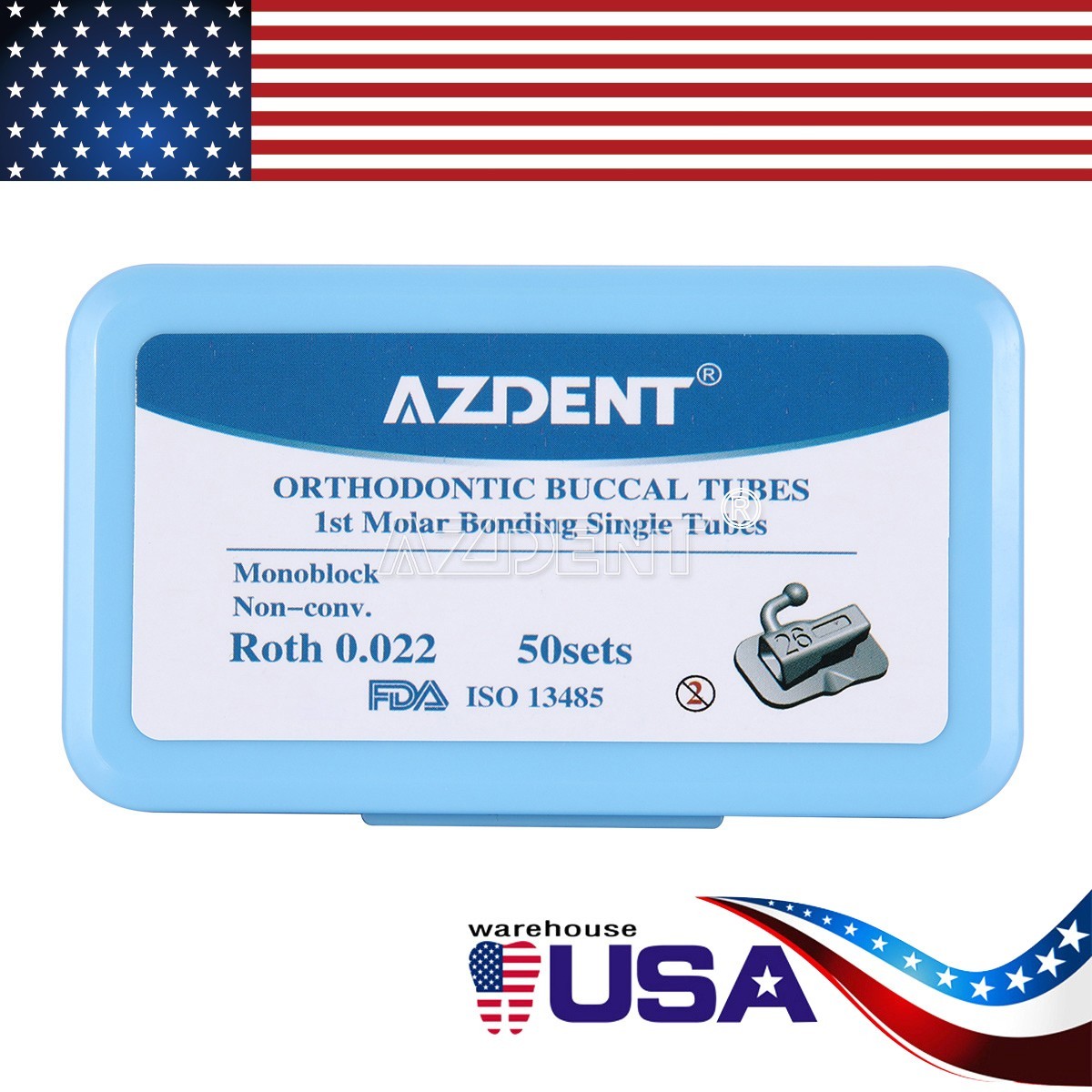 Tubos Bucales Ortodoncia Dental AZDENT Roth MBT 022 018 1º 2º Molar Brackets