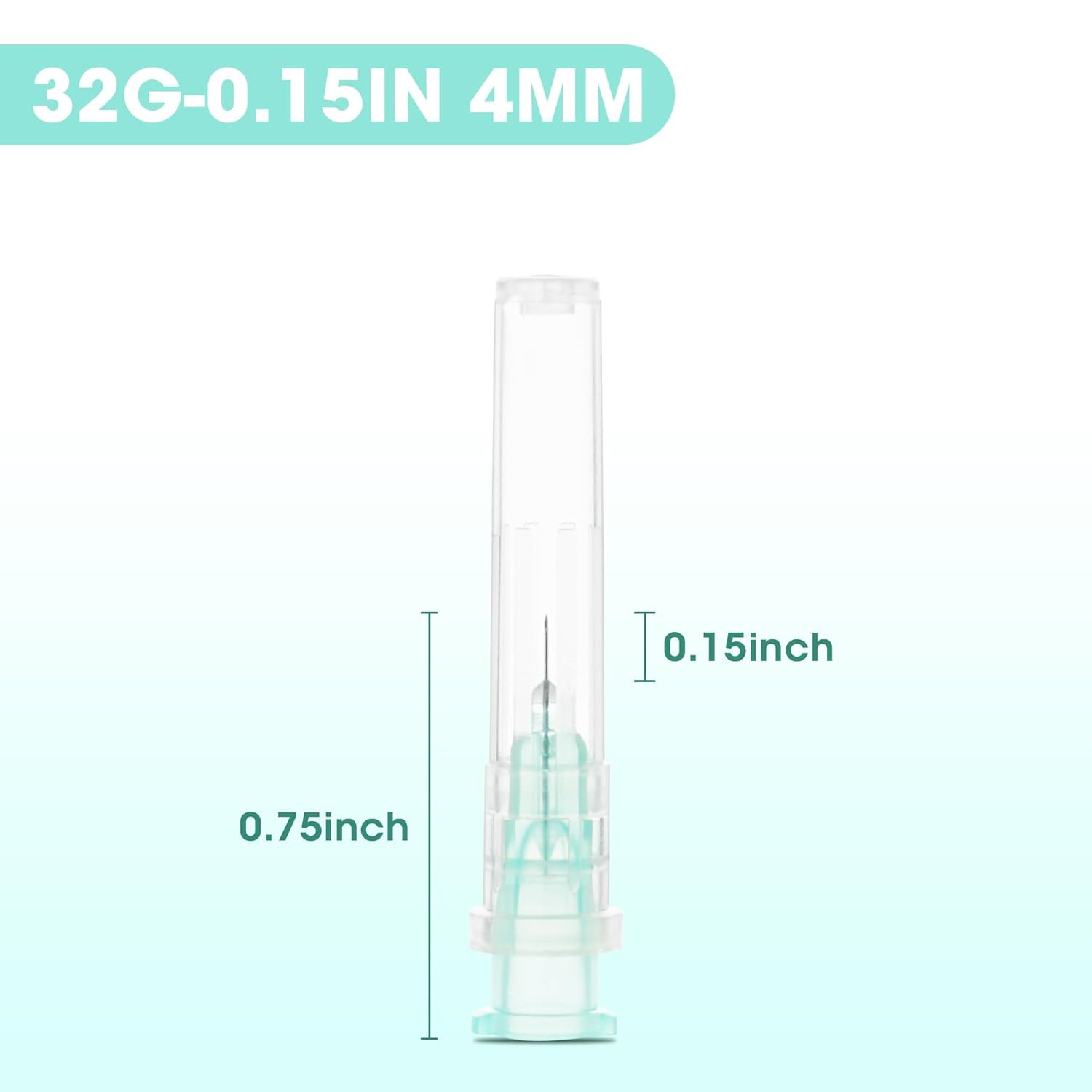 32 Gauge 0.16 Inch Disposable Needles with Caps – Luer Lock Lab Dispensing Acces