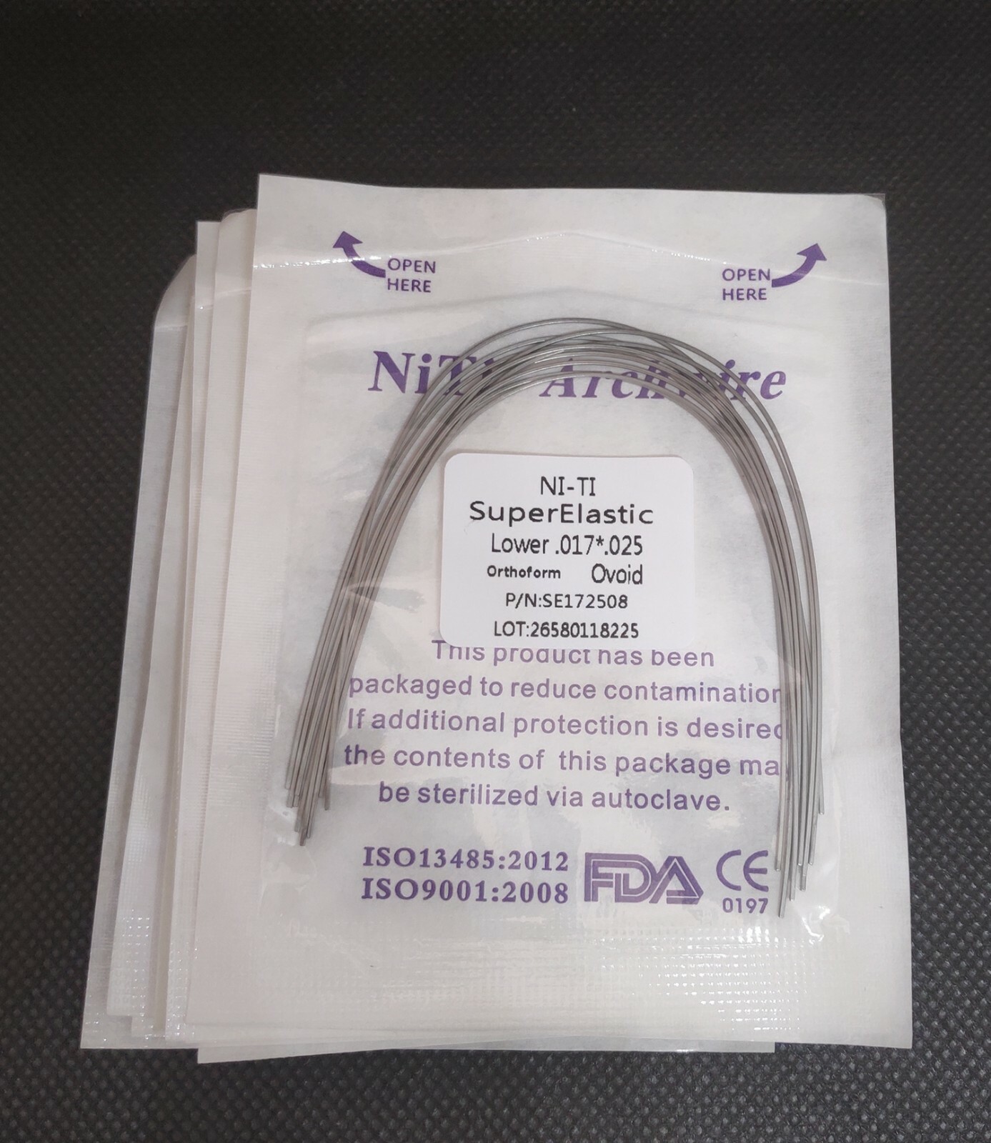 10 Packs Dental Orthodontic Super Elastic NITI Arch Wires Ovoid Form Rectangular