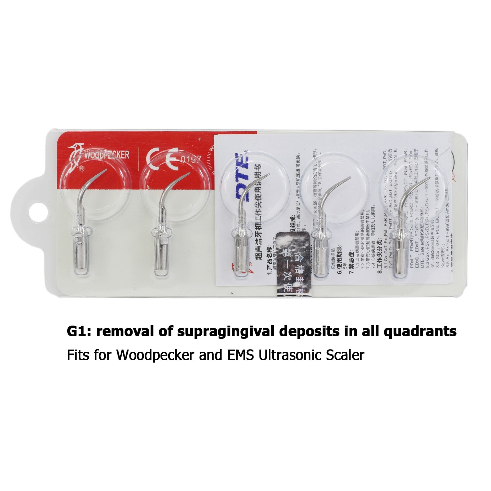 Woodpecker DTE Dental Ultrasonic Piezo Scaler Handpiece Tips HW-5L HD-7L G1 GD1