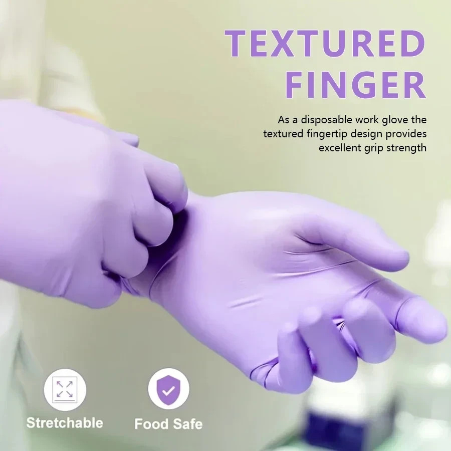Disposable Nitrile Gloves Powder Free Latex Free Medical Food Grade Gloves