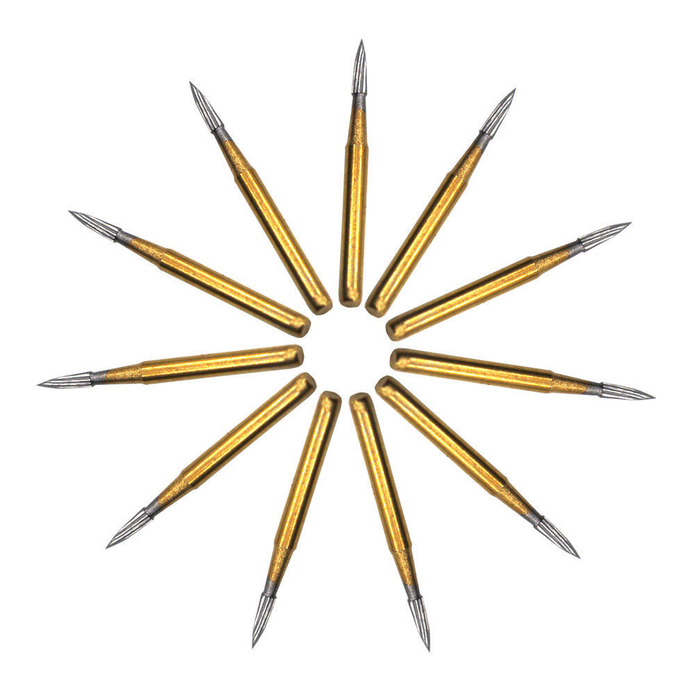 10 Pcs Dental Tungsten STEEL carbide trimming & finishing burs FG7901 7902 7903