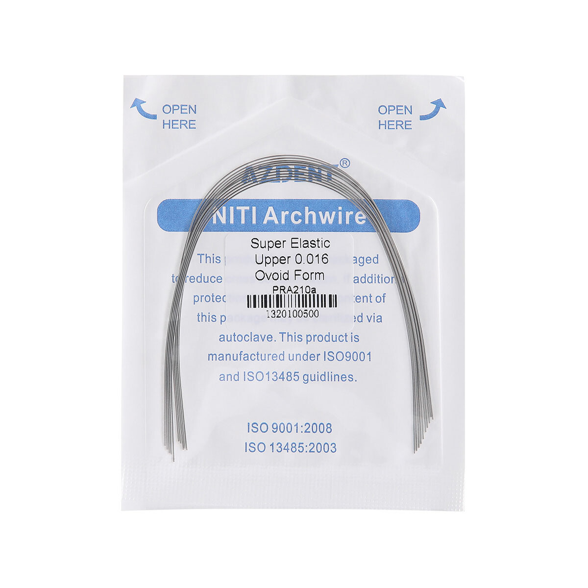 10Packs Dental Orthodontic Arch Wire Niti Super Elastic Round Ovoid Form AZDENT