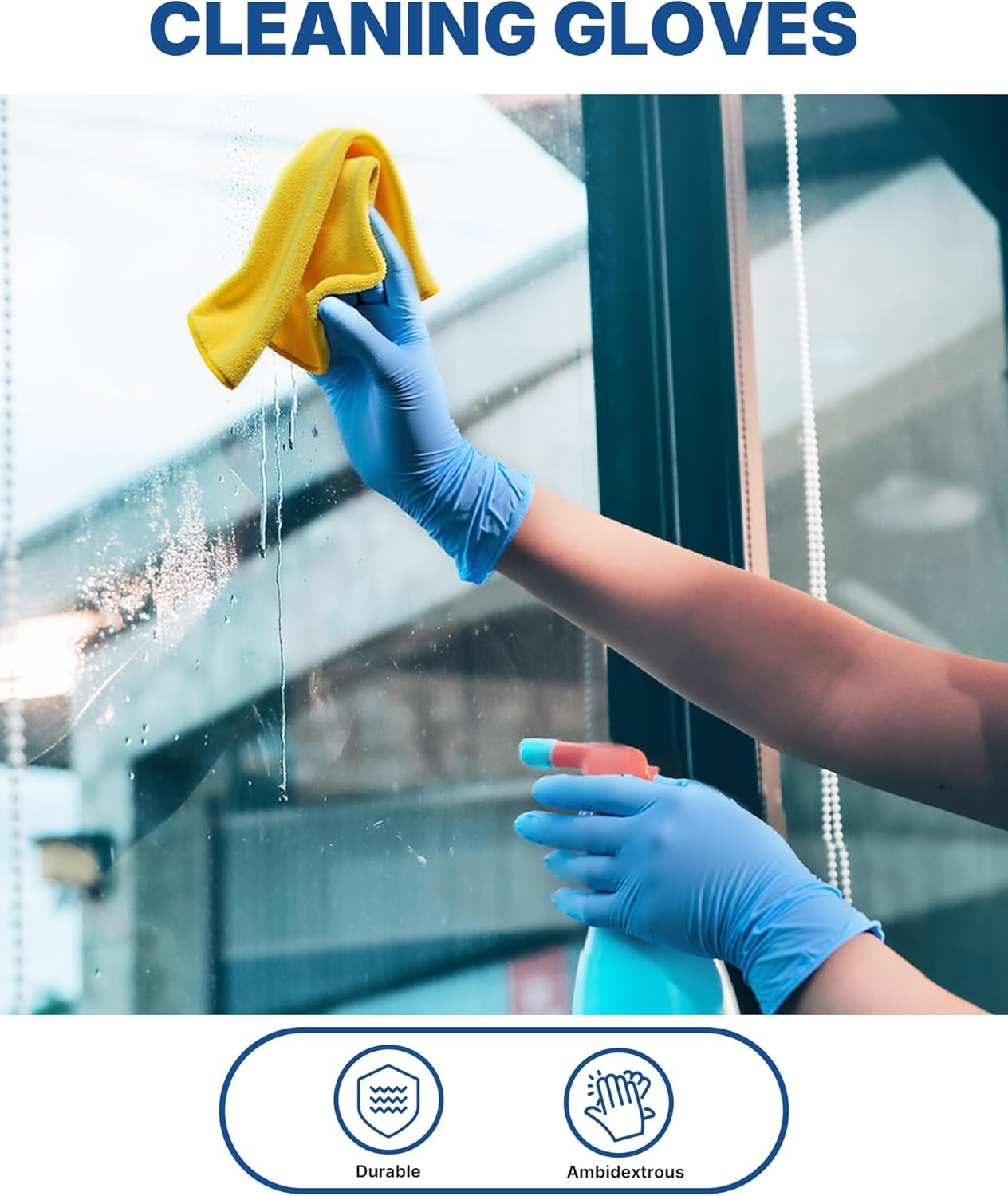 Vinyl Synthetic Exam Gloves, 4 Mil, Latex Free Disposable Gloves for Medical, Co
