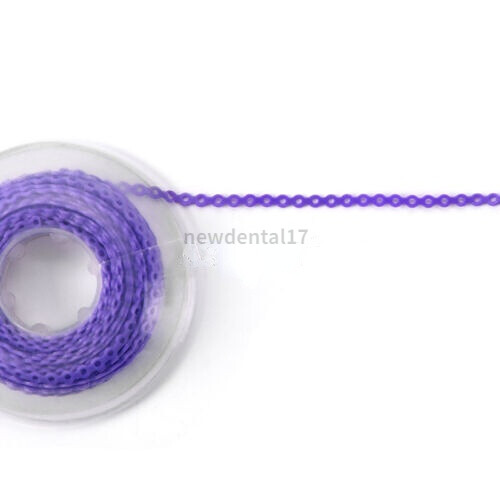 10PC Dental Orthodontic Elastic Rubber Power Chain Braces Bands Short/Long/Close