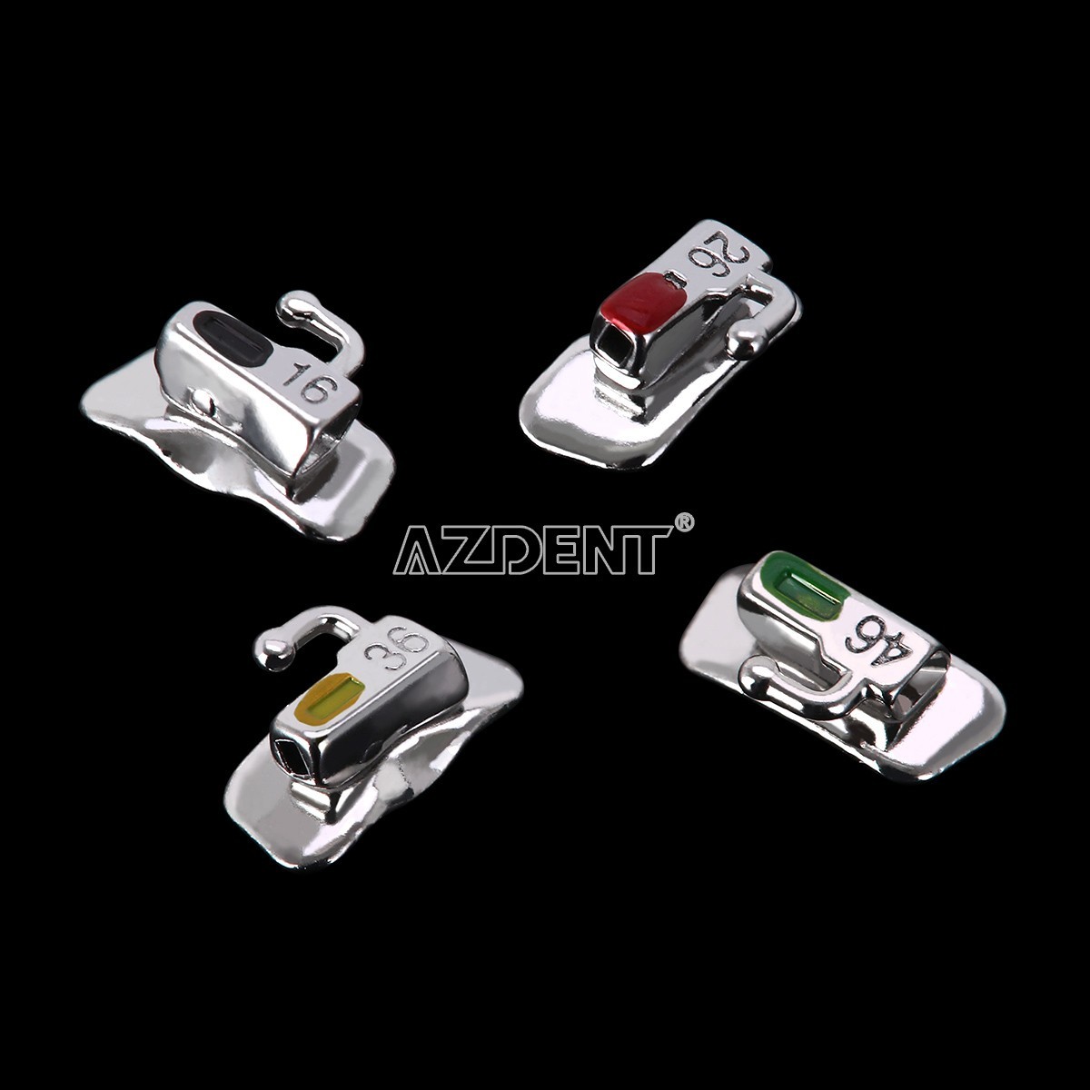 AZDENT Dental Orthodontic Bondable Buccal Tube 1st Molar MBT/Roth.022 Non-Conv