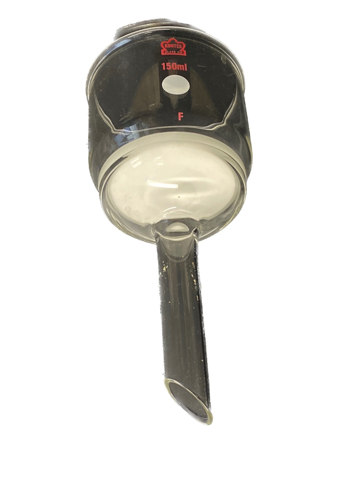 Used KONTES Glass 150mL Fine Fritted Buchner Filter Funnel 954001-0000