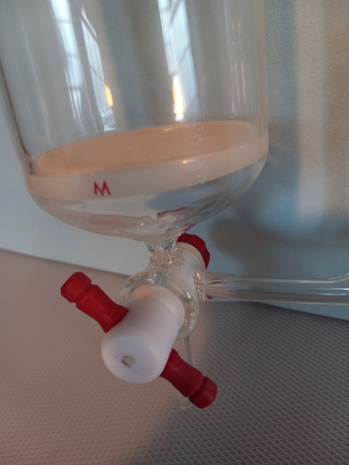 500ml SPPS Solid Phase Peptide Synthesis 29/42 Medium Frit Press Equalized