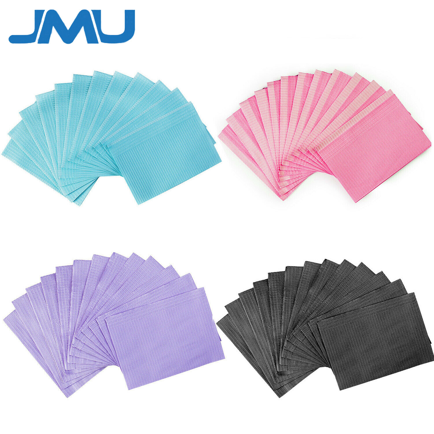 500PCS JMU Dental Patient Bibs 2+1 Ply Medical Tattoo Towel Waterproof 13″x18″