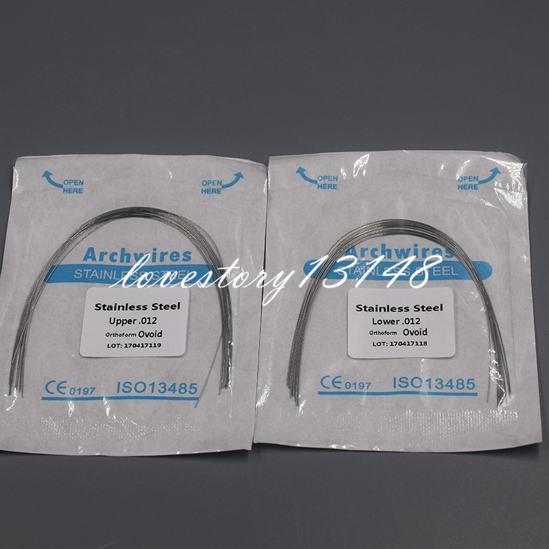 Dental Orthodontic Arch Wire Stainless Steel Round Oval Ovoid 012-020 Upper