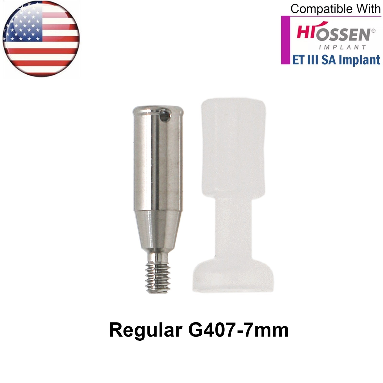 US Dental Overdenture Locator Abutment Regular & Male Caps For Hiossen Osstem ET