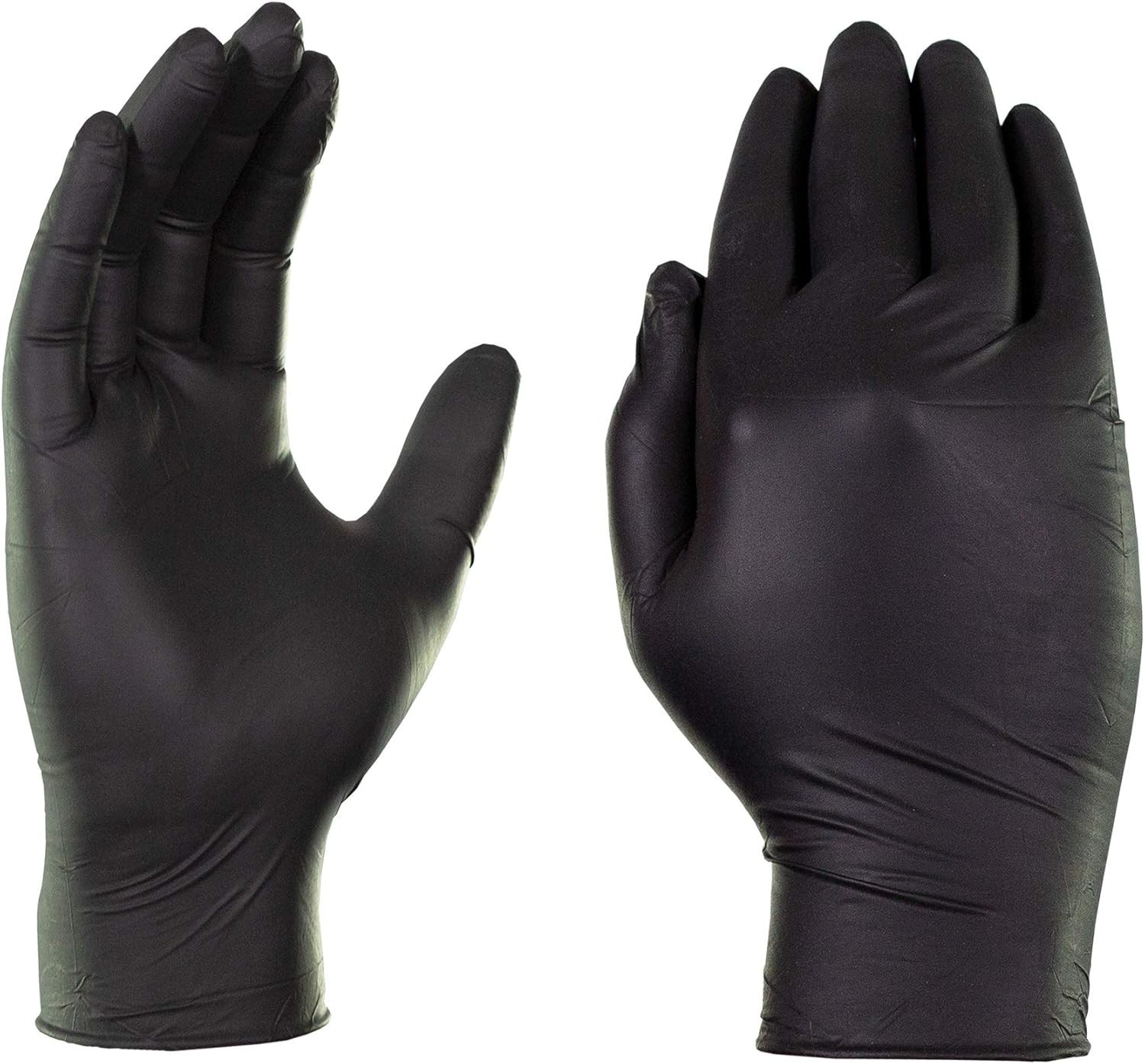 First Glove Black Nitrile Light Industrial Disposable Gloves 3 Mil, Latex Free