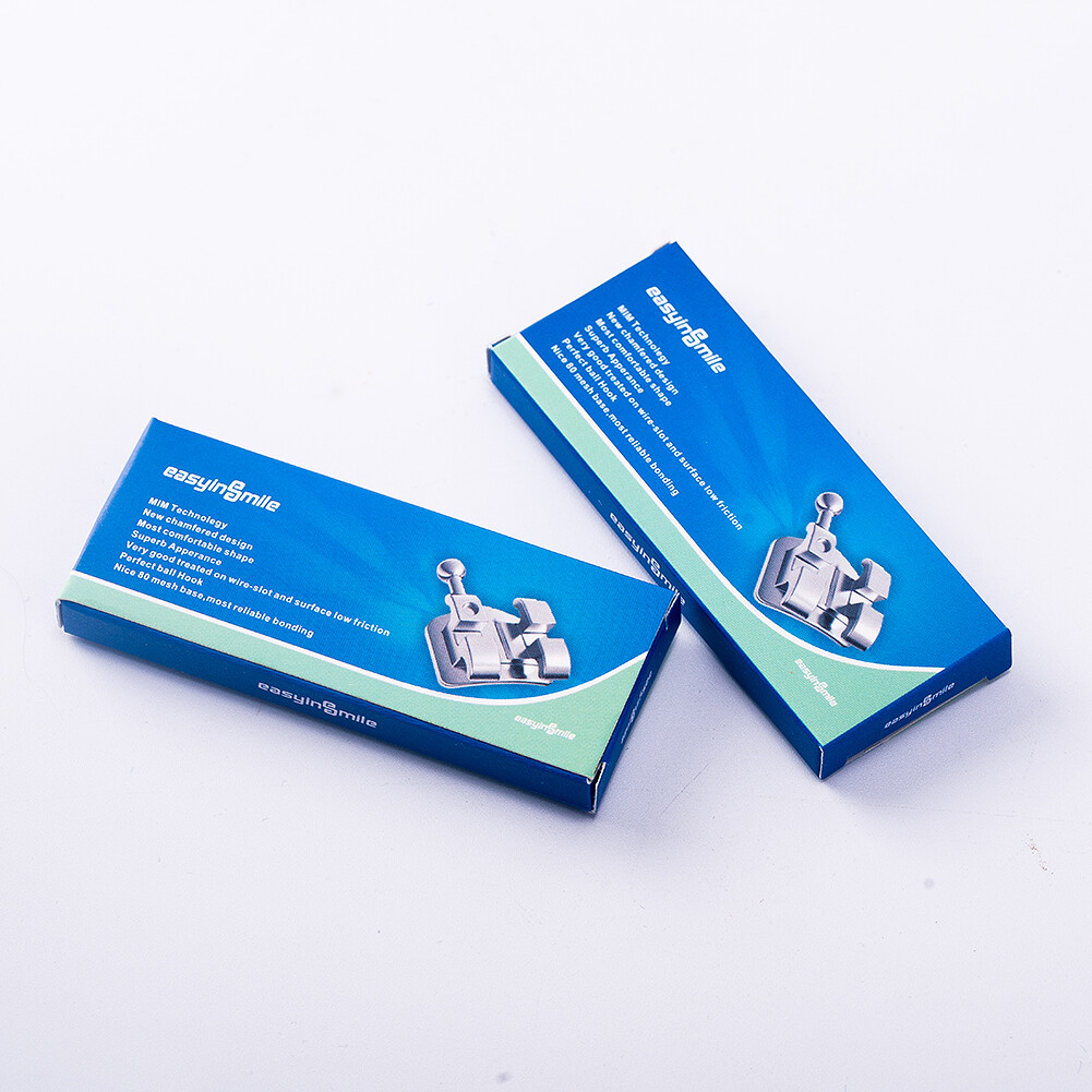 50Pack Dental Orthodontic Metal Brackets Braces Mini MIM Roth/MBT 022 3/345Hooks