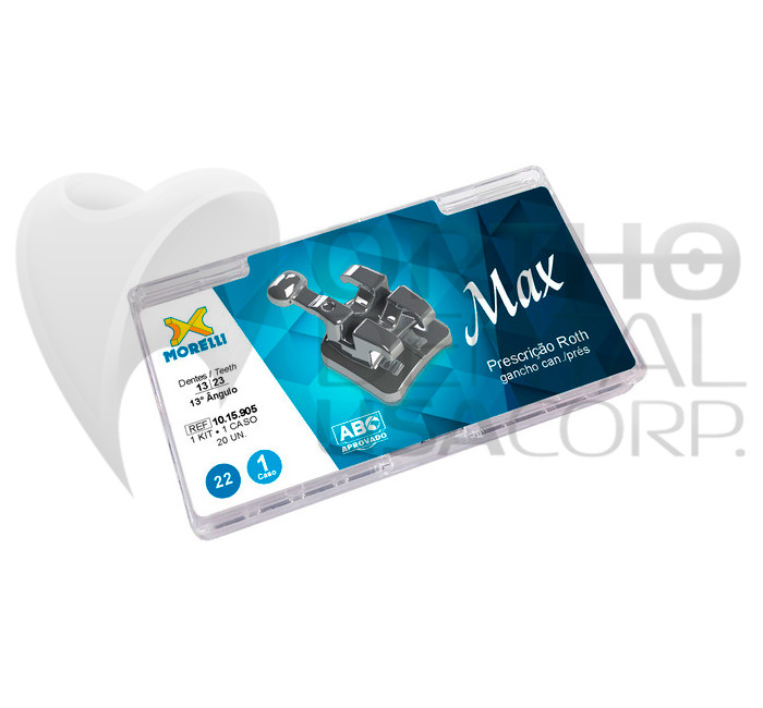 KIT X5 MORELLI CASE OF 20 BRACKETS ROTH MAX 022 W/H 3,4,5 USA Seller Orthodontic