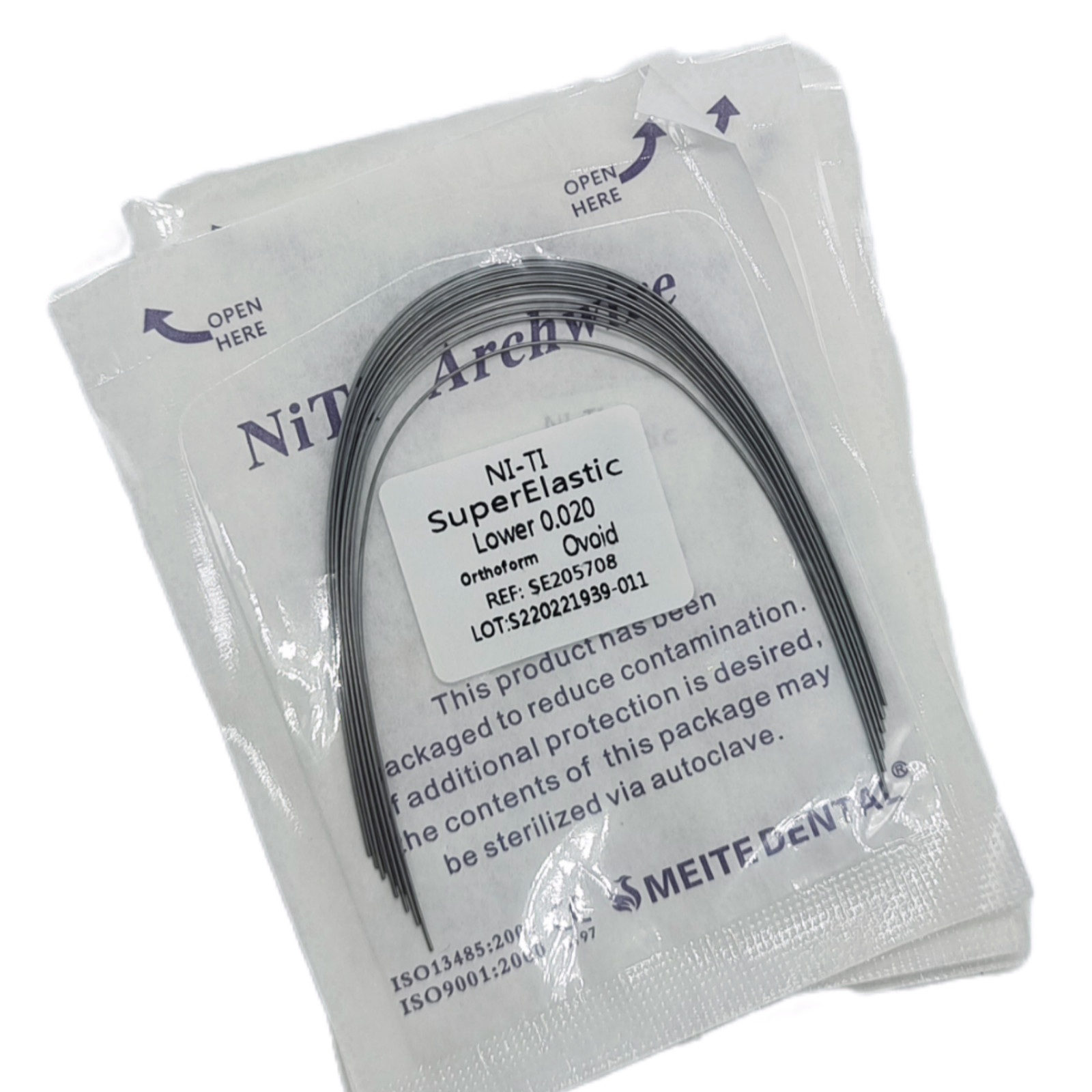 10 Bolsas Arcos de Ortodoncia Dental Redondos Niti Arco de Alambre Su
