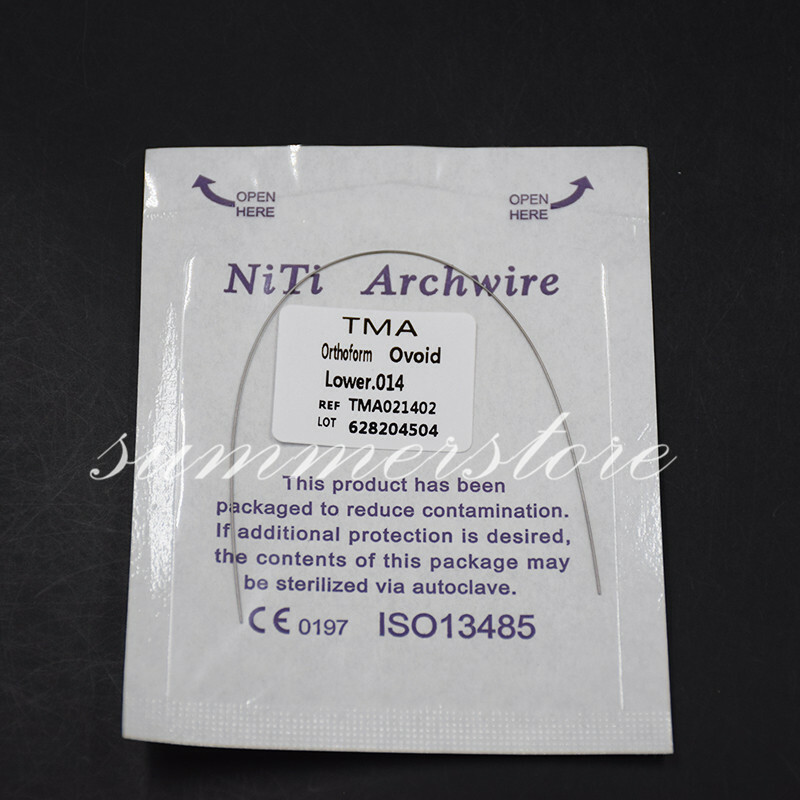 2 Packs Dental Titanium-Molybdenum Alloy TMA Arch Wire Round Upper + Lower