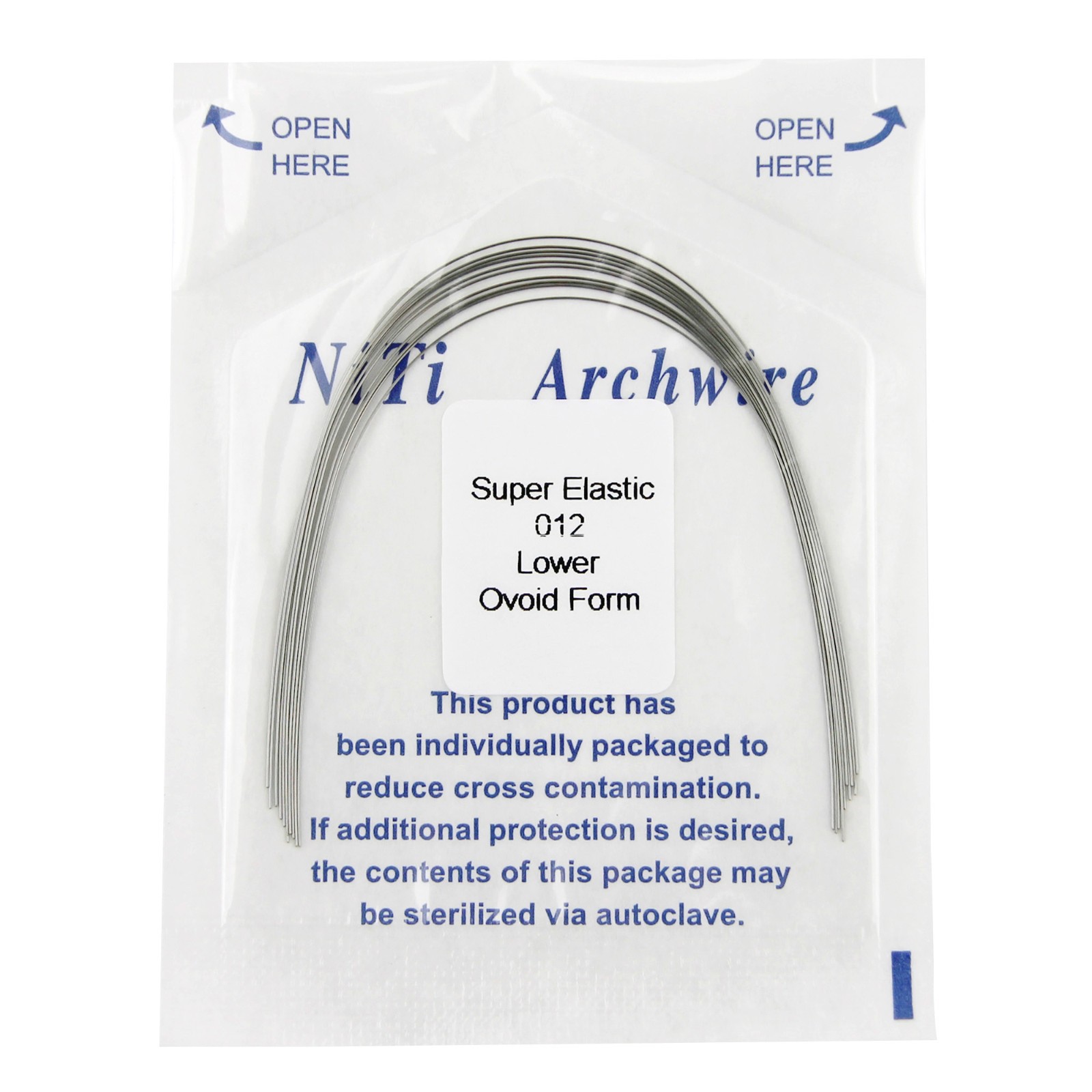 100PCS Dental Orthodontic Arch Wire Niti Round Ovoid Upper Lower 012 014 016 018