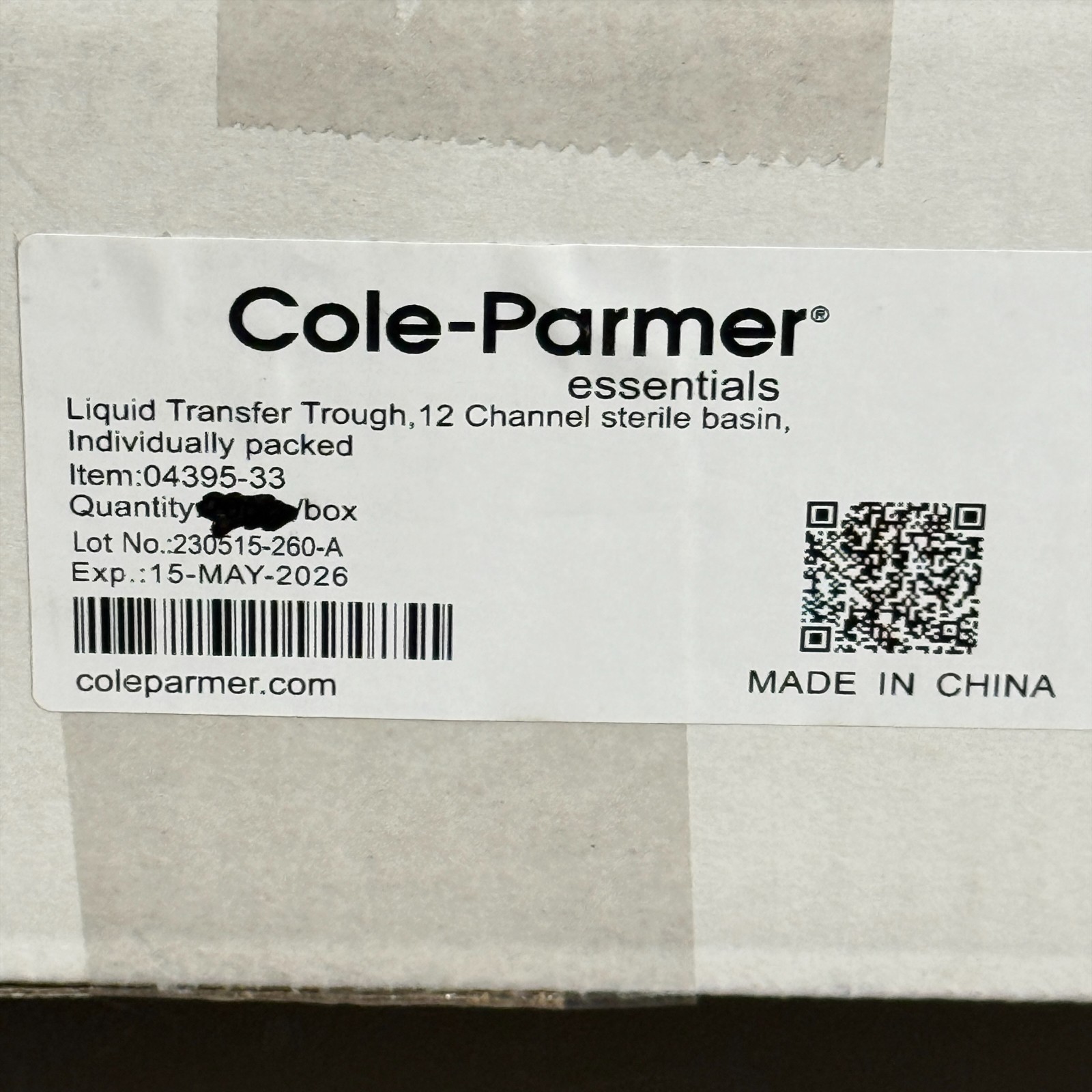 Cole-Parmer 12-Channel Pipetting Reservoir Basin 3mL Sterile 04395-33, 28 Pcs