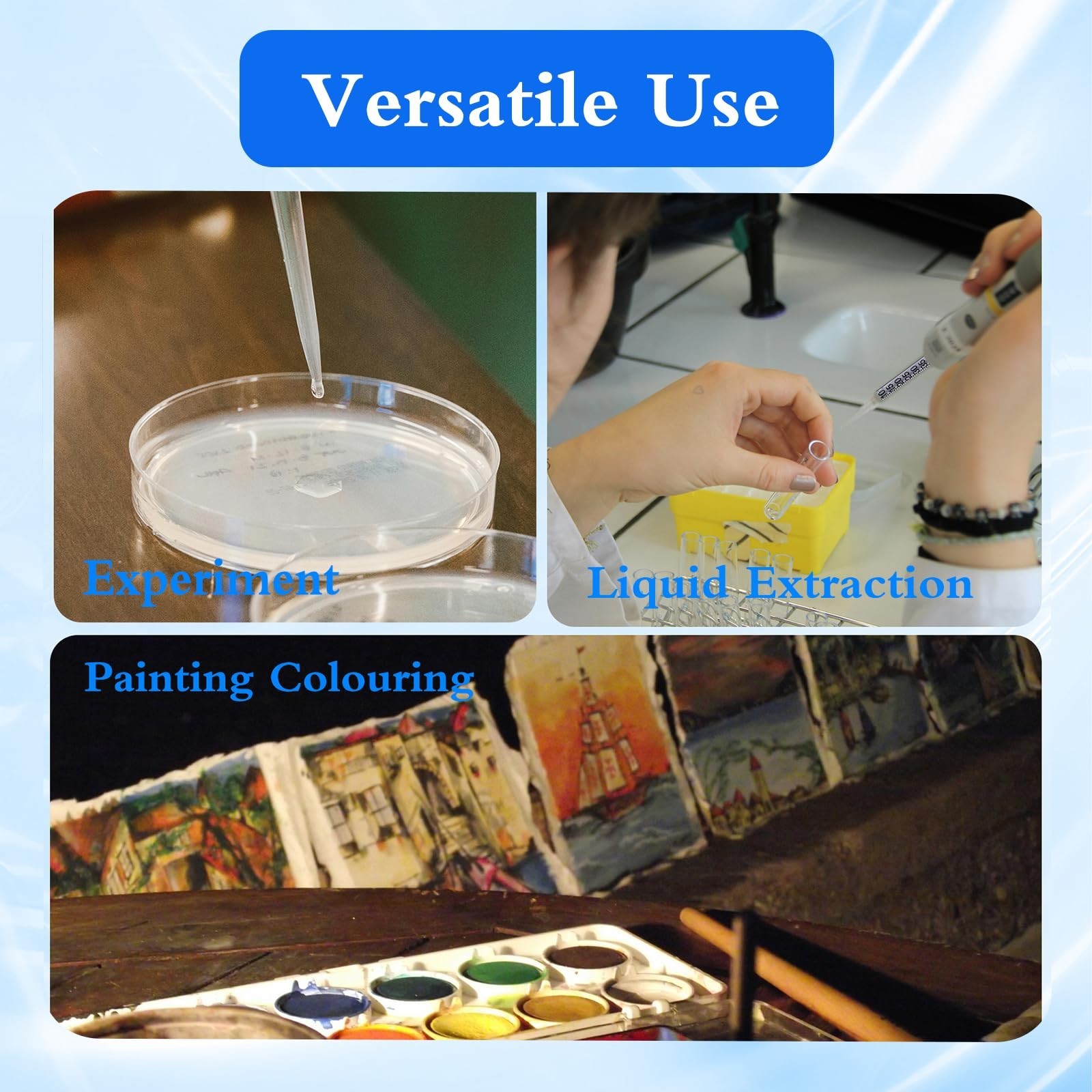 100 Pack 31G 1/4″ (6mm) Disposable Syringes – 0.3cc/mL Lab Measurement Tool