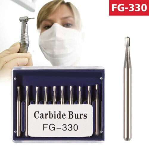 1-10 packs Dental Tungsten steel Carbide Steel Burs Bur FG-330 19mm USA
