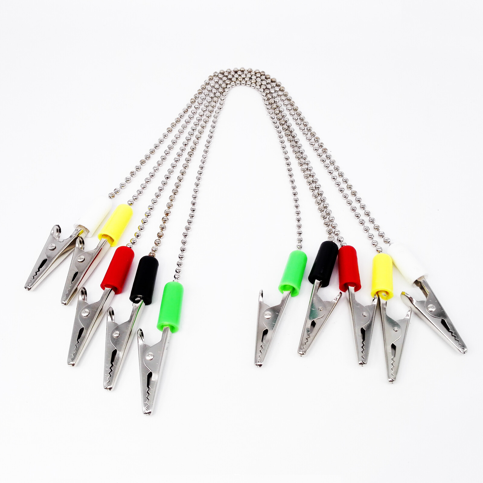 Dental Patient Bib Clips Chains Napkin Holder Flexible Coil Ball 1 / 5 / 10pcs
