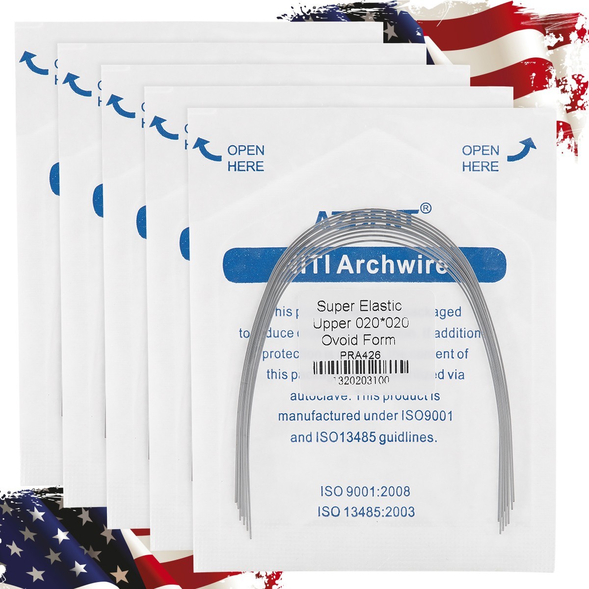 Dental Ortho Braces Super Elastic Niti Ovoid Form Rectangular Arch Wires Rectang