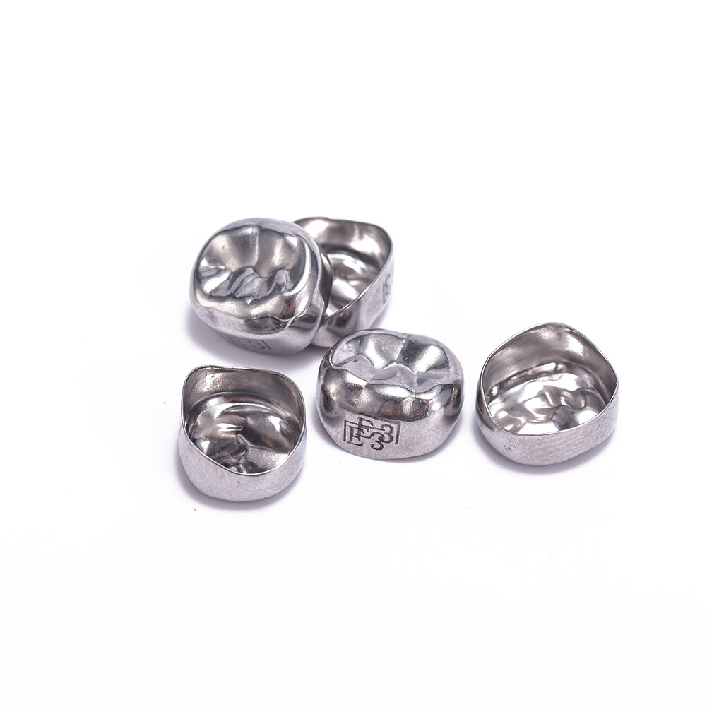 Pediatric Stainless Steel Primary Molar Crowns 5/48/96pc Dental Kids Restoration