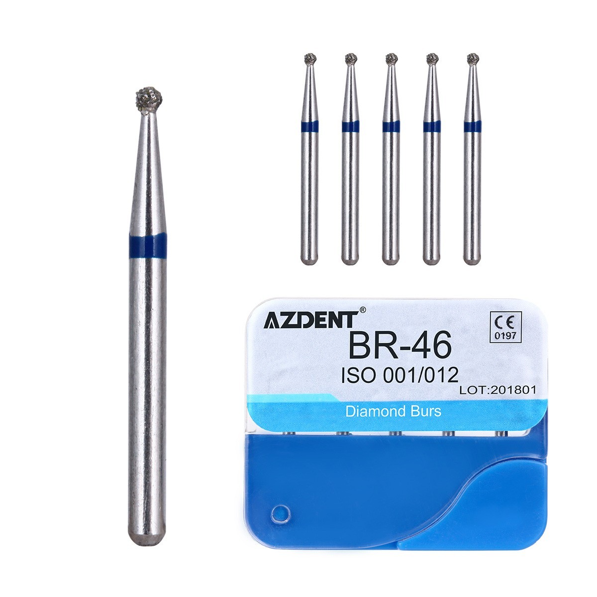 20packs/100Pcs Dental Diamond Burs for High Speed Handpiece Medium FG 1.6MM