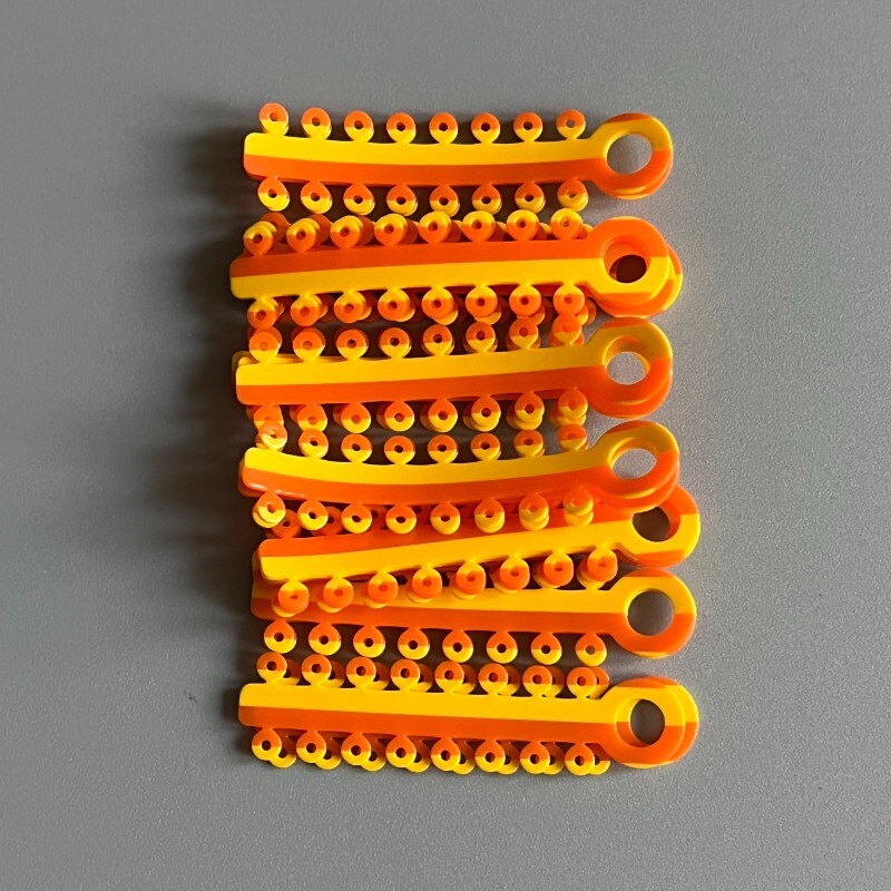 1Box/320pcs Dental Ligature Ties Orthodontic Elastic Rubber Bands Mix Colors