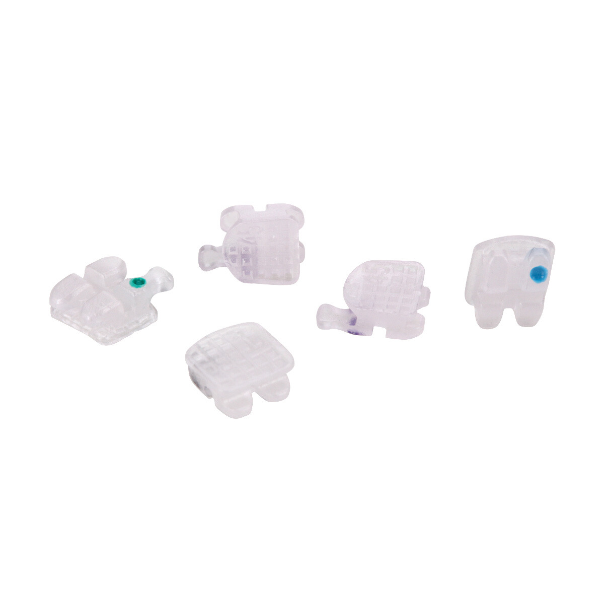 1X AZDENT Dental Orthodontic Ceramic Brackets Roth.022 Hooks 345 Marked