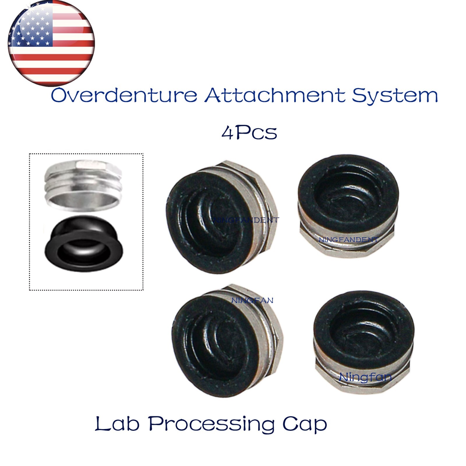 US Overdenture Locator Abutment Male Cap &Tools For Zimmer/BEGO/MIS/Cortex/Adin