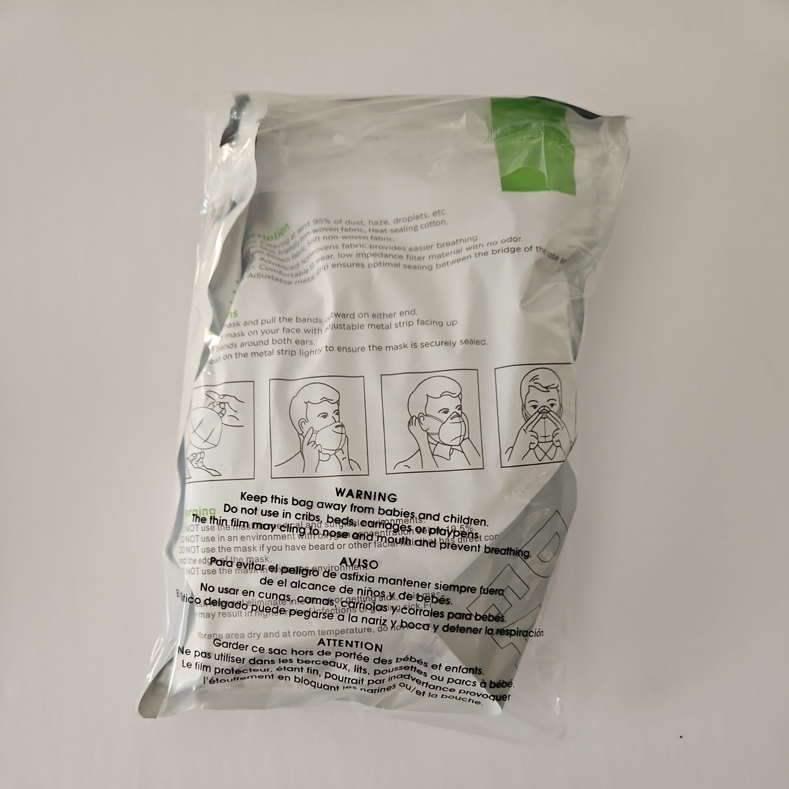 K-N95 Face Mask double layer non medical. Pack Of 10.