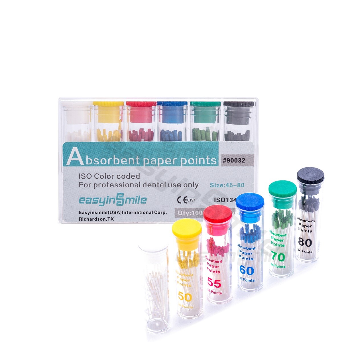 Endodontic Gutta Percha Point Taper 02/04/06 GP Points for Dentistry Bottle Pack