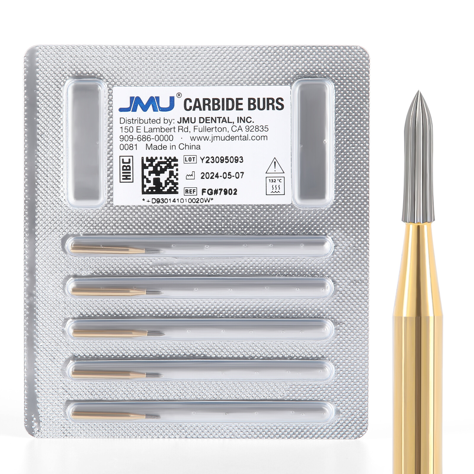 JMU Finishing Dental Carbide Burs 12 Blades FG 7901 7902 7903